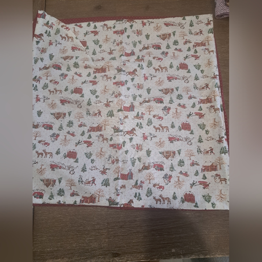 Sleigh Christmas pillow cover 18x18